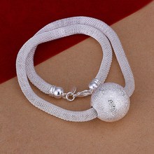 New Listing Hot selling silver plated frosted ball network chain Necklace Fashion trends Jewelry Gifts