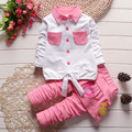 baby clothing set 2016 new spring andautumn girl clothes lovely children suit small birds culottes coat