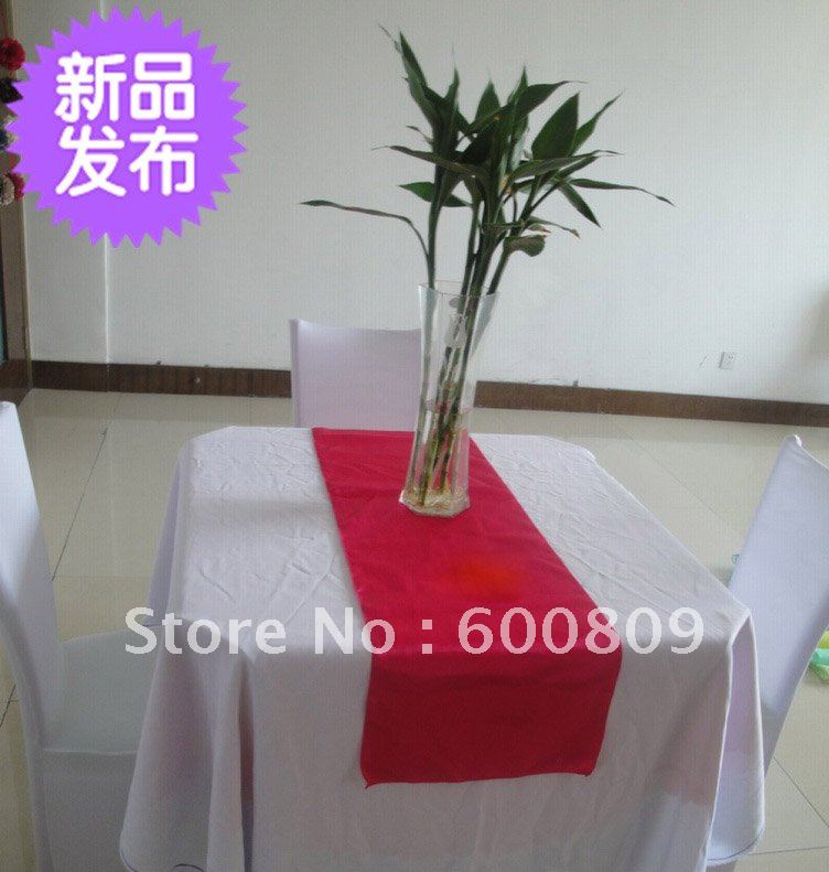 Red table Satin runner Wedding Table  275CM Table 108 runner 30 Party code Runners.jpg promo 12