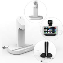 iMobi4 Original Desktop Charger Station Stand Holder Dock ABS for Apple Watch for iWatch for iPhone 5 5S 6 6 Plus Magnetic Black
