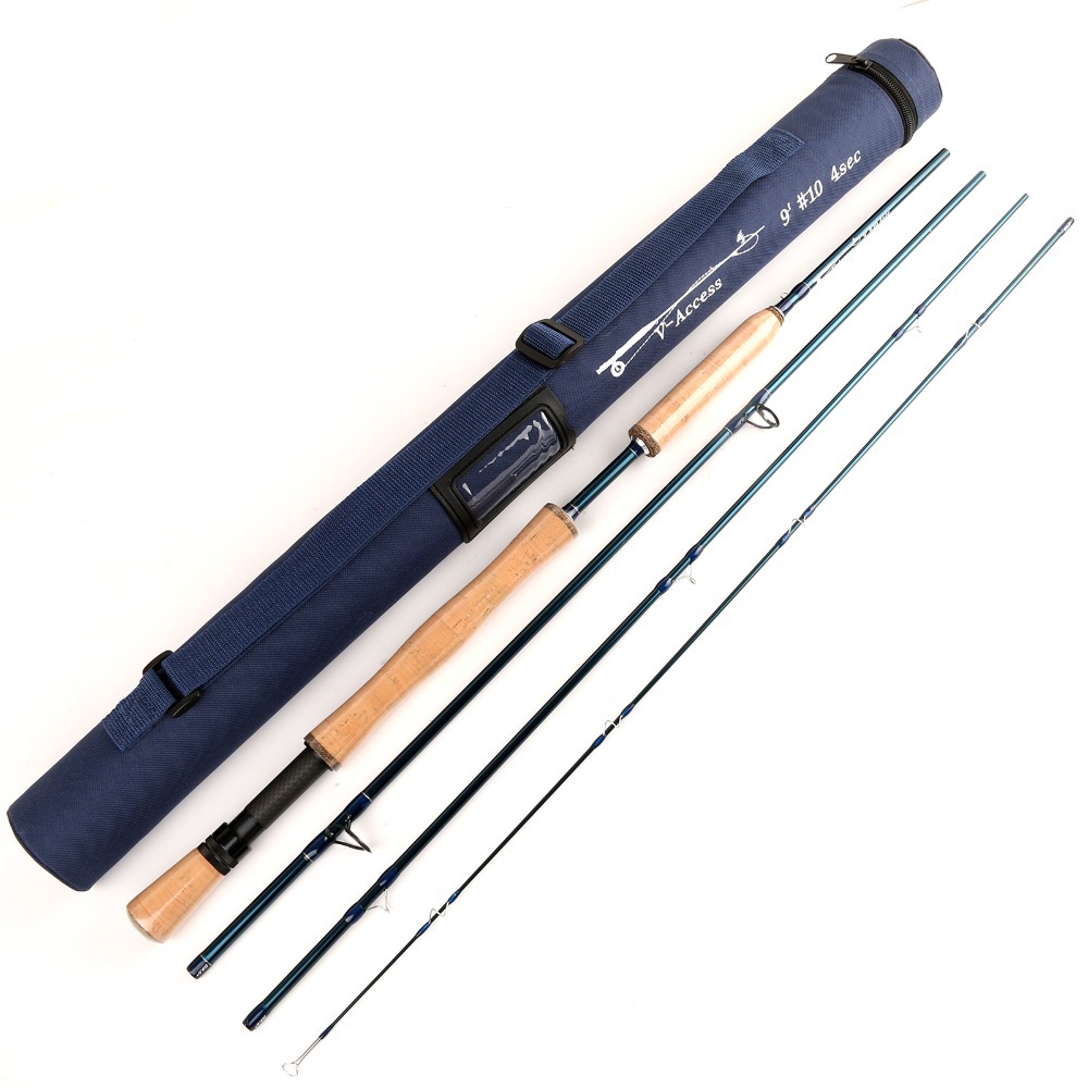 Maximumcatch Fly Fishing Rod SK Carbon 9FT 10WT 4PCE Fly Rod Half-well Fast Action With Cordura Tube Carbon Fly Rod