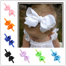 Retail pink flower hairband rose hair girl hairband set Photography Prop Newborn Headband w–116