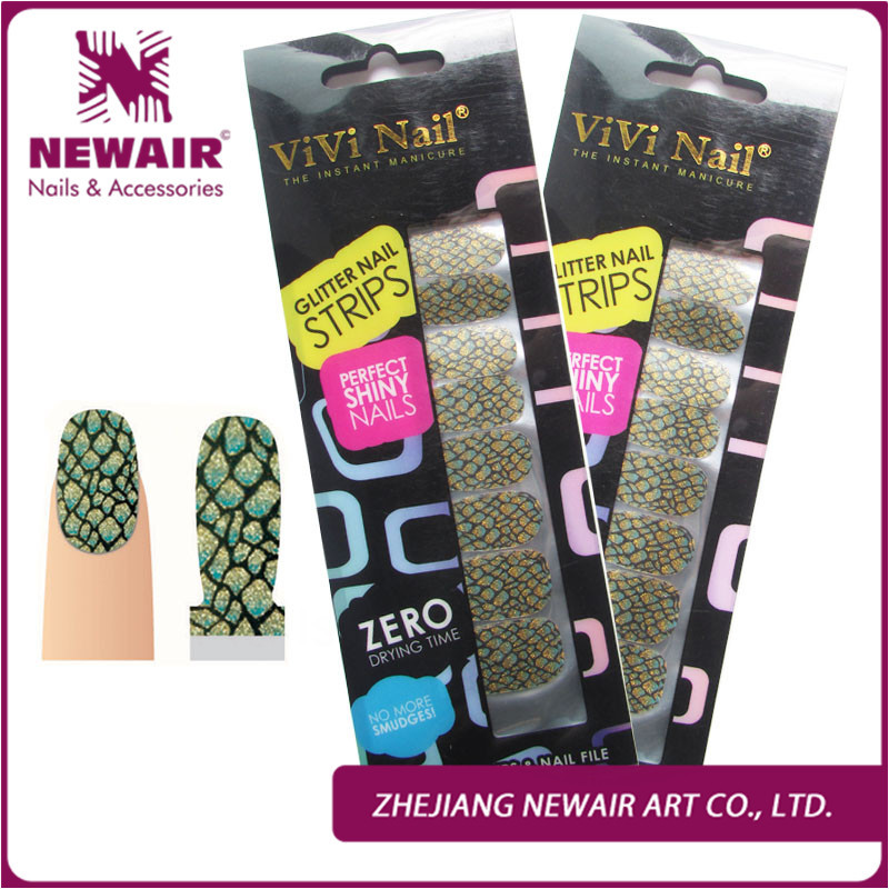Hot Sale Shiny Lattice New Design Nail Polish Strips Fashion Nail Art Decorative high quanlity fingernails