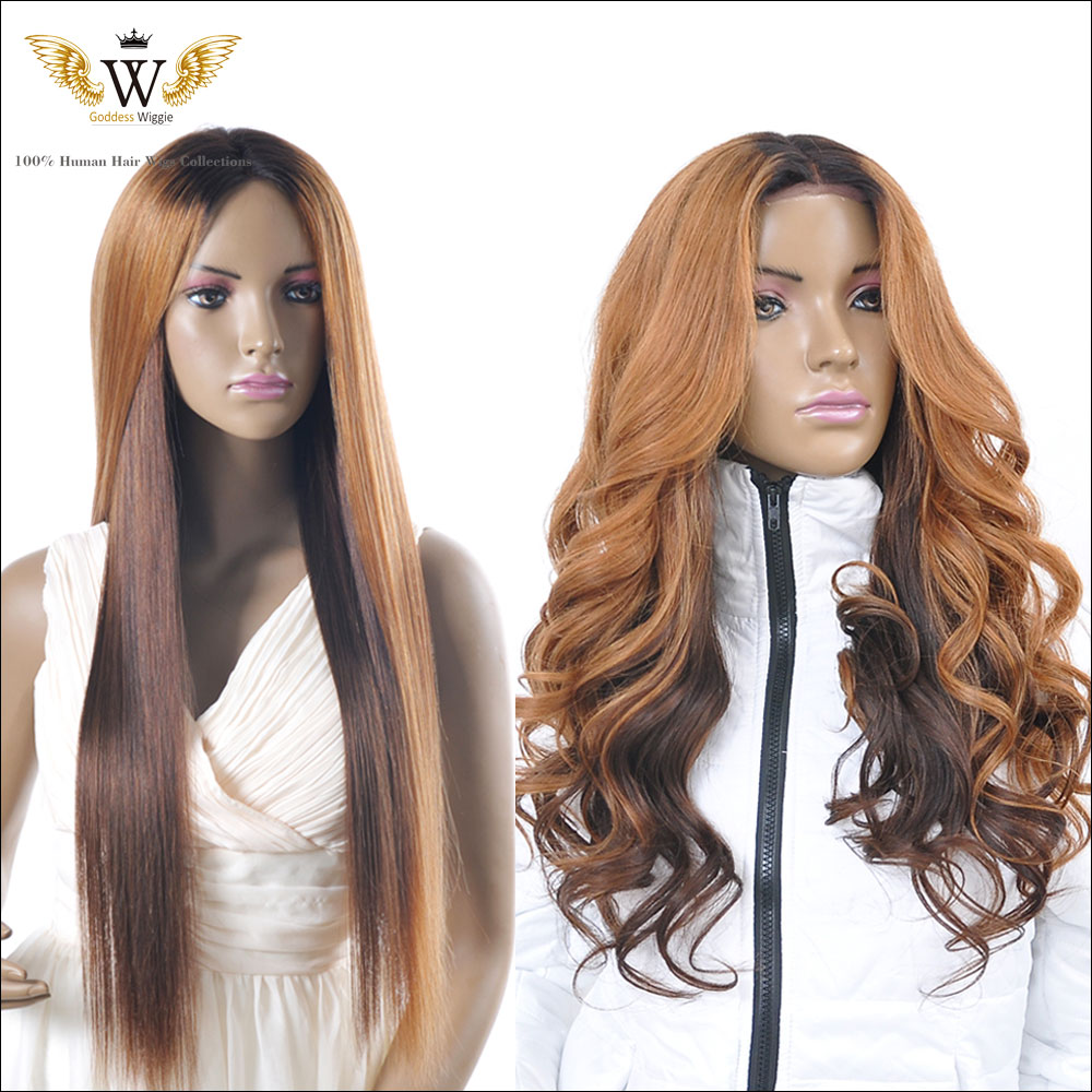 150 Density Glueless Lace Front Human Hair Wigs/Brazilian Ombre Full Lace Human Hair Wigs For Black Women/Human U Part Wigs
