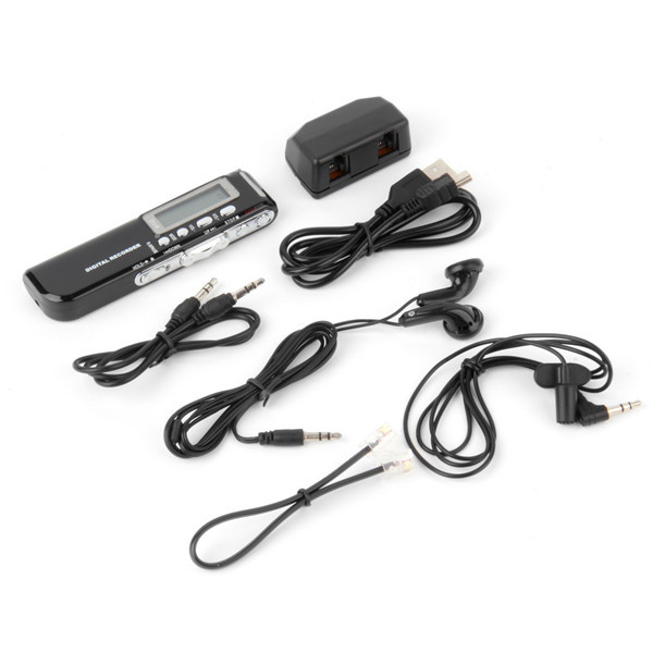 1Set 8GB USB VOR Rechargeable Digital Audio Voice Recorder Pen 650Hr Dictaphone MP3 Player Black gravador