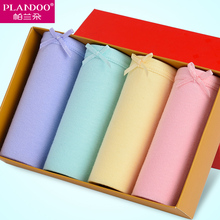 women briefs School Season 4 pack two-piece separates Sexy intimate Seamless Panties Cotton stretch Low Waist Female Solid Bow