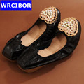 2017 Plus Size 35 43 High quality Ballet shoes women genuine leather office work shoes female