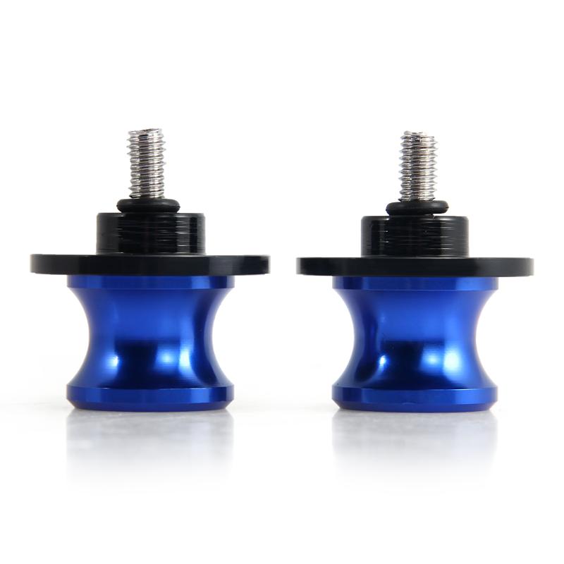 Brand New 6MM CNC Motorcycle Swingarm Sliders Spools Fit For Yamaha Year all Blue