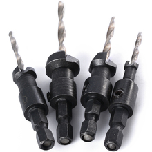 4 Sizes Tapered Counterbore HSS Drill Bit Set