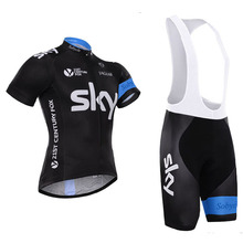 2016 cycling team sky jersey 100% polyester quick dry & breathabel ropa clismo bike shirts gel pads shorts bicycling set