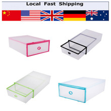 5Pcs Foldable Double Storage Shoes Organizer Case Drawers