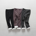 Winter girls double layer plus velvet Leggings pure cotton pants baby thick trousers wild pants age
