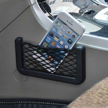 Car Storage Net String Phone Sunglass Holder Card Ticket Pocket Adhensive