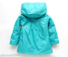 2015 Girls Long Sleeve Windbreak Girl Floral Waterproof Jacket Kid Anorak children