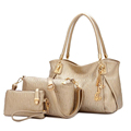 Mother Child Bag Casual Women PU Leather Casual Handbag Ladies Trendy Shoulder Bag Simple Clutch Large