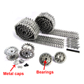 Mato Metal black Tracks sprockets early with metal caps idler wheels with bearings for Heng Long