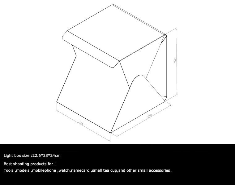 easy carry foldable light tent softbox