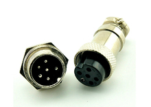 5 sets/kit 6 PIN 16mm GX16-6 Screw Aviation Connector Plug The aviation plug Cable connector Male and Female