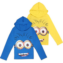 2016 New Cotton boys t shirt despicable me 2 minion short t-shirts kids baby children t shirts, child long sleeve clothes