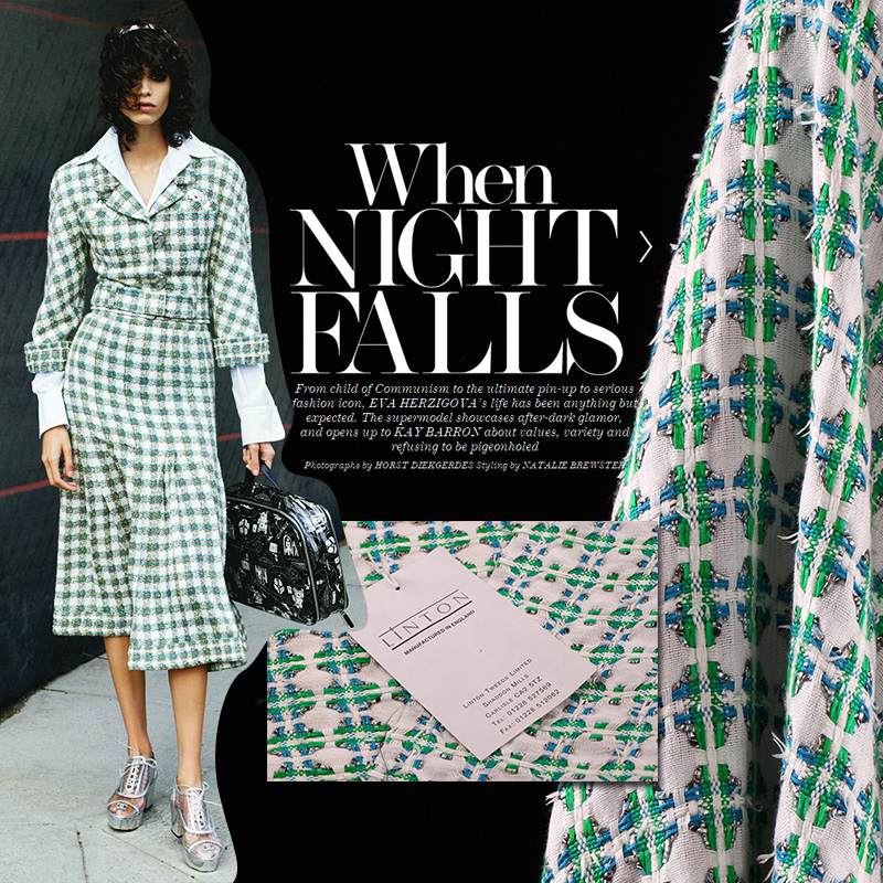 Limited hot sale Britain imported socialite suits woven knit tweed font b tartan b font fabric