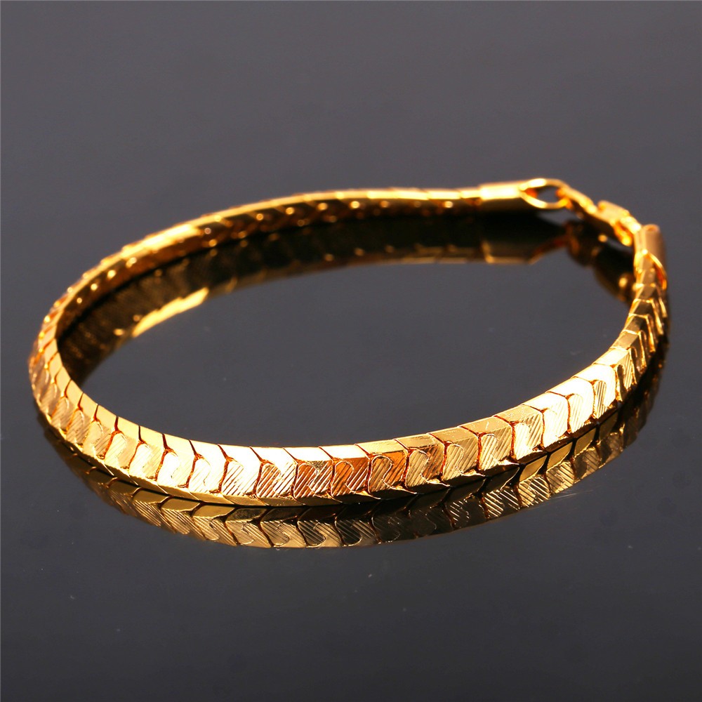 Chain bracelet mens gold Clearance