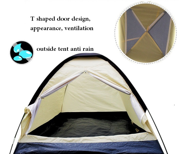 1-2person summer camping tent sun shelter gazebo beach tent windproof storm proof professional camping tent with net door