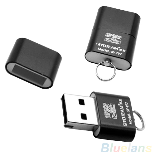 Гаджет  Portable Mini USB 2.0 Micro SD TF T-Flash Memory Card Reader Adapter Flash Drive 2MA8 None Бытовая электроника