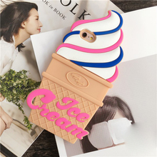 Special cartoon cellphone case soft silicon cute 3D mode ice cream soft case for iPhone 6 6 S 4.7 ” 6 plus 5.5 inch Back cover