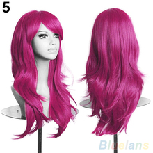 Women s Lady Long Hair Wig Curly Synthetic Anime Cosplay Party Full Wigs 4MZ1
