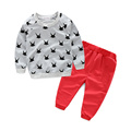 2016 New Cute Polka Dot Girls Baby Tops T shirt and Casual Pants Long sleeve Pullover