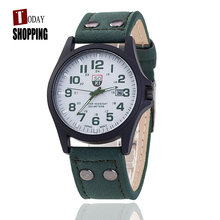 2016 Luxury Famous Brand Men Sports Quartz-Watch For Male Genuine Leather Business Complete Calendar Wristwatches Gifts Clock