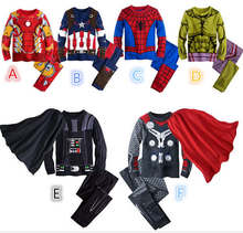 Children Spiderman Pajama Set Boys Clothing 2-10 Y Kids Cartoon Pajamas Sets Boys Sleepwear Nightgown Kids Night Clothes