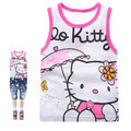 Hello Kitty Girls Clothes Summer 2016 Kids T shirt Girls Sleeveless Top Children Clothing Girls T