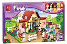 2015 nueva original Bela 10163 de la muchacha de amigos Maya Heartlake aeroclub establos Building Blocks establece 400 unids ladrillos Compatible con juguetes Lego