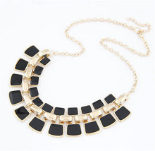 2015 Femme Statement Necklaces Gold Plated Stone Collier Colar Accessories Fashion Necklaces For Women Bijoux Jewelry