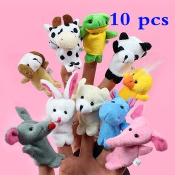 10x мультфильм биологических животных пальцем кукольный плюшевые игрушки для детей детские пользу куклы ISP