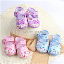 2015 Girls flower print baby toddler shoes 11cm 12cm 13cm spring autumn children footwear first