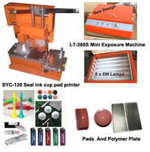 free shipping to american seal ink cup hand pad printer machine