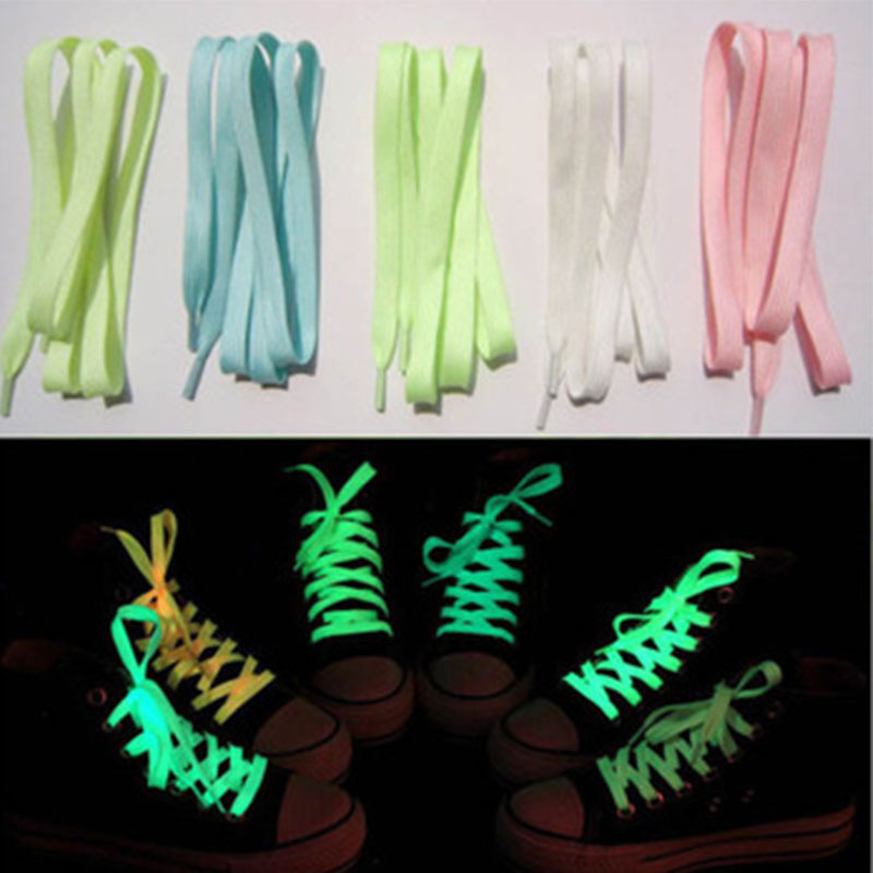 Glitter Shoelaces Luminous Laces New 2015 Fashion Brand Nylon Sneaker Shoelaces Flat Glow in the Dark Shoelaces lacet chaussure