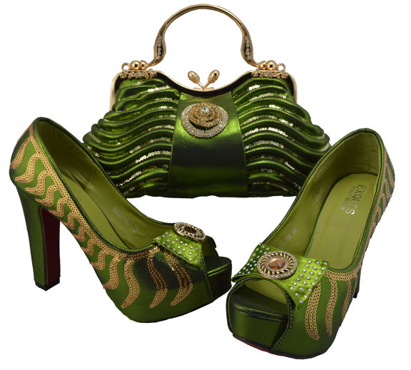 italian-matching-shoe-and-bag-set-with-Nigeria-green-shoes-matching ...
