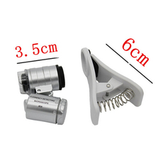 Hot sell Universal Clip Mobile Phone Macro Lens 6X Zoom Magnifier Cellphone Microscope lens with LED
