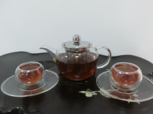 Glass Tea Pot 500ML Flower Coffee Tea Heat Resistant Glass Tea Pot Borosilicate Glass Teapot Kung