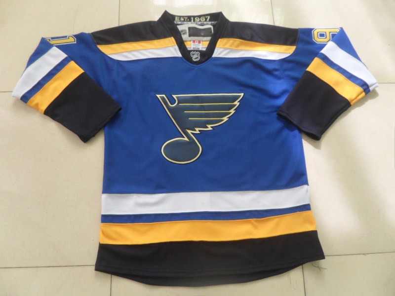 2015 New St. Louis Blues Mens Jerseys #91 Vladimir Tarasenko Blue Ice Hockey Jersey_1