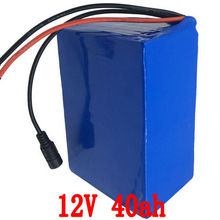 Brand battery 40ah lithium 12v 40ah ion 12v battery pack rechargeable 40ah for ups laptop power bank 12v cell ebike + 3A charger