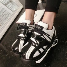 2015 Brand Spring Autumn Classic Platform High Top Sneakers Casual Flats Height Increasing Shoes Free Shipping