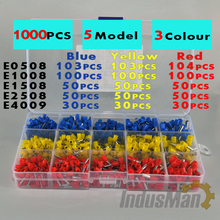 990pcs/lot Insulated Terminals Electrical Crimp Connector tube. ping  Assortment Kit Free Shipping