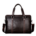P.kuone Designer Brand Handbags Shoulder Bag Leather Briefcase Men