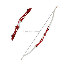 Red bow riser take-down recurve bow 14lbs archery bows and arrows Aluminium magnesium alloy  laminated for hunter training