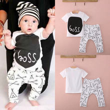 Spring Summer Infant clothes Baby Boys Clothing set short sleeve Top T-shirt & Pants Casual Outfits 0-24Months