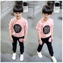 2016 New Arrival Kids Spring Autumn Fashion O neck Long Sleeve Cotton Fleece font b Girls